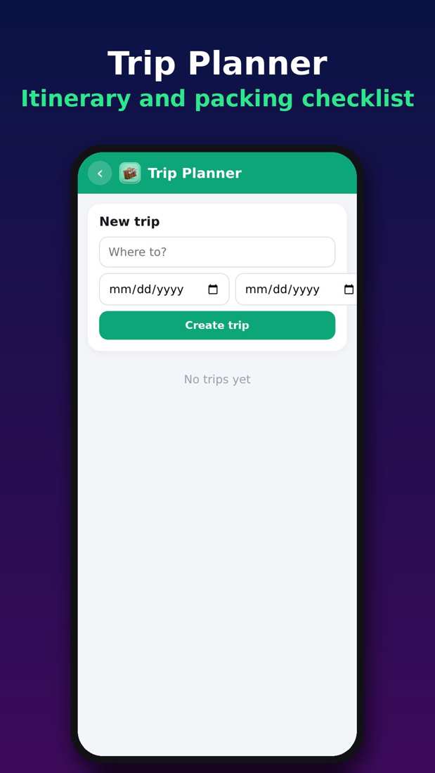 Trip Planner preview